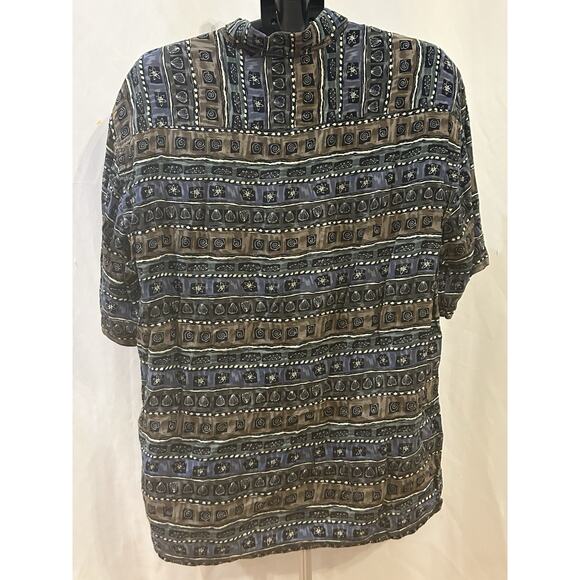 Pierre Cardin 100% Rayon Patterned Shirt Men's size L - Picture 2 of 3